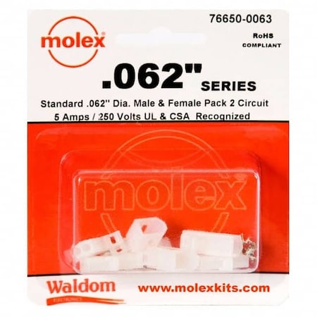 Molex 2 Ckt Conn W/ Recp & Plug/T 16252PRT